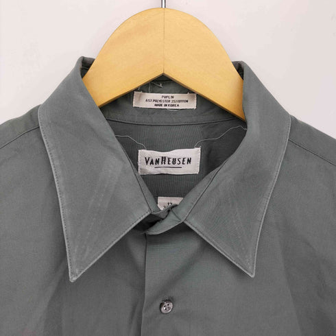 ヴァンヒューゼン VAN HEUSEN コットンポプリン レギュラーカラーシャツ メンズ 17 34/35