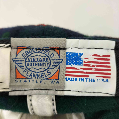 ウールリッチ WOOLRICH EBBETSFIELD FLANNELS Holubar USA製 トリプルネーム キャップ メンズ