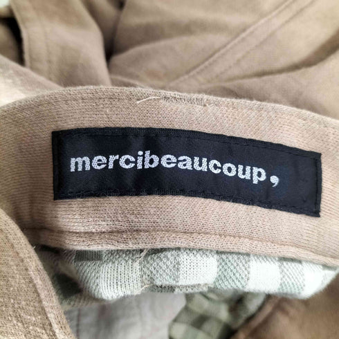 メルシーボークー mercibeaucoup 後ろ前 レザーパッチ エンボス パンツ レディース JPN:1