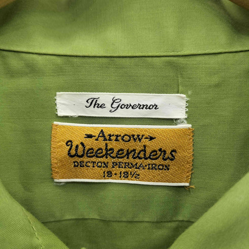 アロー ARROW 60s~70s Weekenders 開襟 オープンカラーL/S シャツ メンズ 18-18 1/2