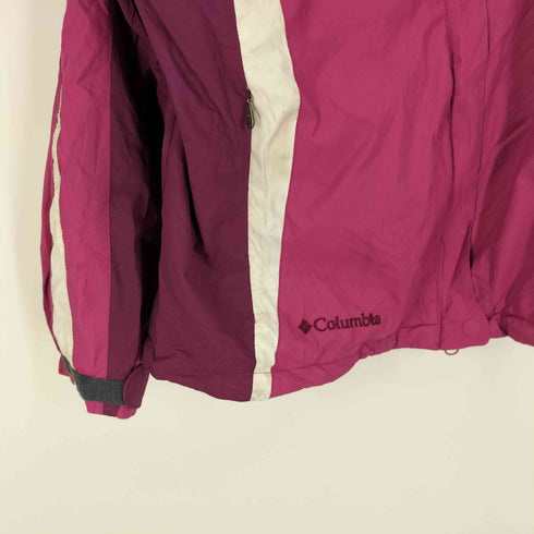 コロンビアスポーツウェア Columbia Sportswear 裏地メッシュ フリース 裏地総柄 ロゴ刺繍 切替 サイドジップ 2WAY ドローコード 比翼 ダブルジップ ナイロン ジャケット レディース import:L