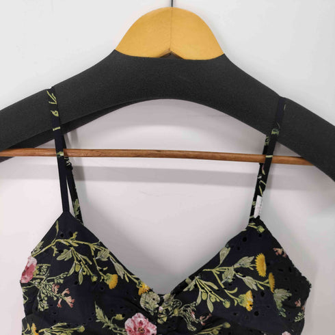 ザラ ZARA カットワーク刺繍入りロングワンピース レディース import:XS