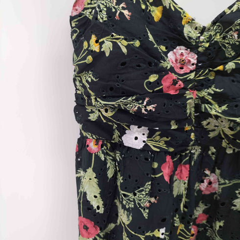 ザラ ZARA カットワーク刺繍入りロングワンピース レディース import:XS