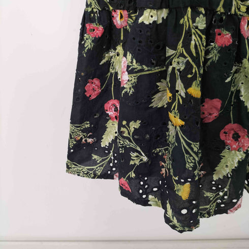 ザラ ZARA カットワーク刺繍入りロングワンピース レディース import:XS