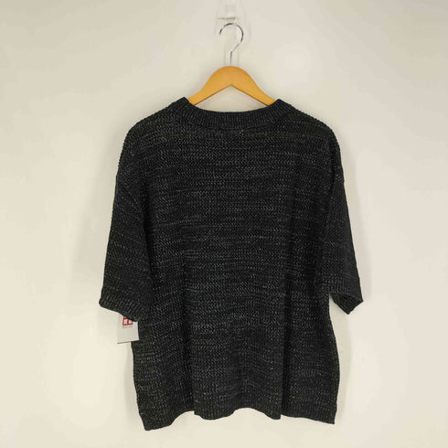 VELNUS Watermark knitting loose short sleeve lame summer knit/透かし編みルーズ半袖ラメサマーニット レディース JPN:S