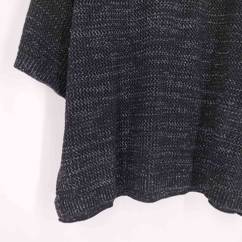VELNUS Watermark knitting loose short sleeve lame summer knit/透かし編みルーズ半袖ラメサマーニット レディース JPN:S
