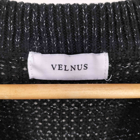 VELNUS Watermark knitting loose short sleeve lame summer knit/透かし編みルーズ半袖ラメサマーニット レディース JPN:S
