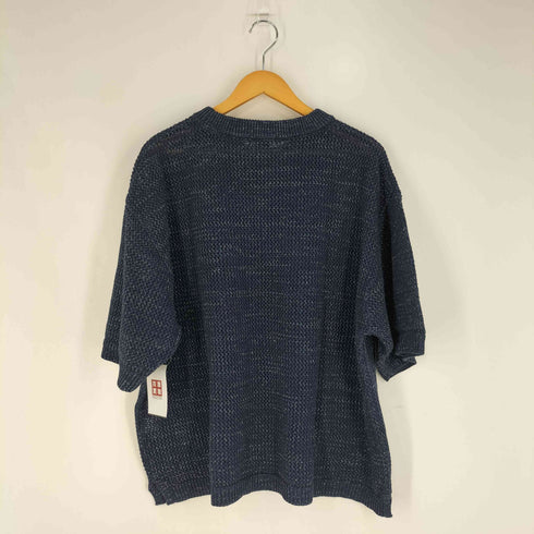 VELNUS Watermark knitting loose short sleeve lame summer knit/透かし編みルーズ半袖ラメサマーニット レディース JPN:S