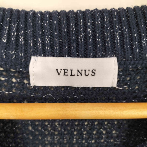 VELNUS Watermark knitting loose short sleeve lame summer knit/透かし編みルーズ半袖ラメサマーニット レディース JPN:S