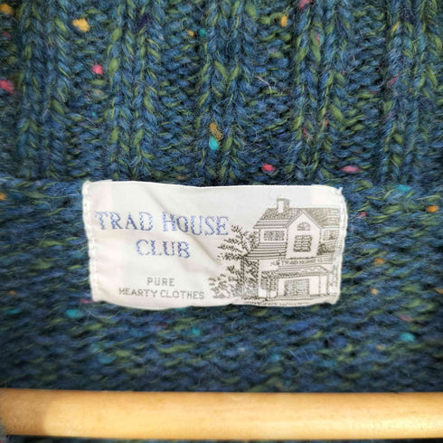 80S TRAD HOUSE CLUB ランドスケープ ショールカラー ニットカーディガン レディース