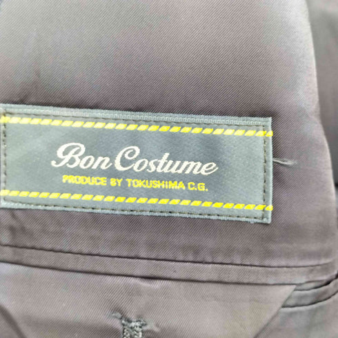 bon costume タータンチェック 金ボタン 段返り3Bテーラードジャケット メンズ