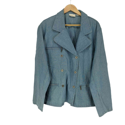 リズ クレイボーン LIZ Claiborne シャンブレーダブルジャケット メンズ
