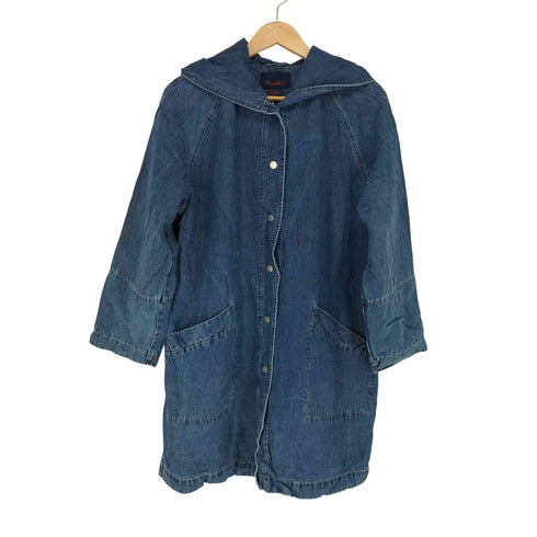デニムアンドコー Denim&Co デニムフーデッドコート メンズ M