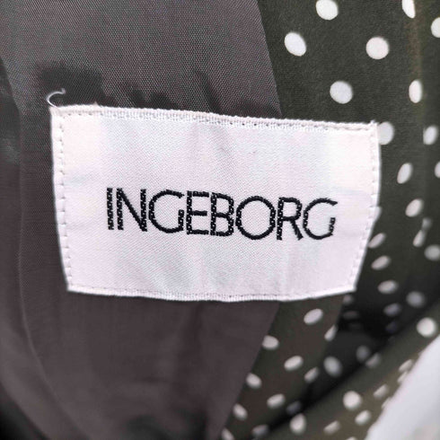 インゲボルグ INGEBORG 水玉模様 チェーンリボン テーラードジャケット & ワイドパンツ セットアップ レディース