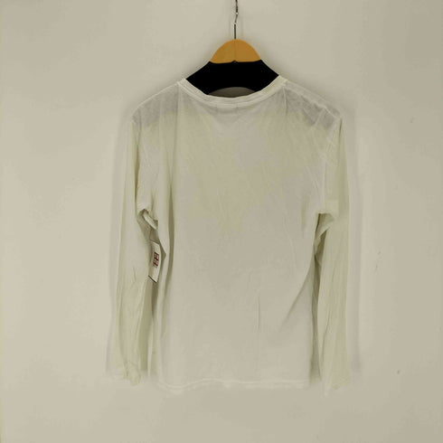 イタリア製 フロントプリントクルーネックL/S Tシャツ メンズ