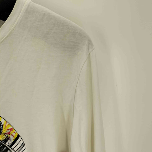 イタリア製 フロントプリントクルーネックL/S Tシャツ メンズ