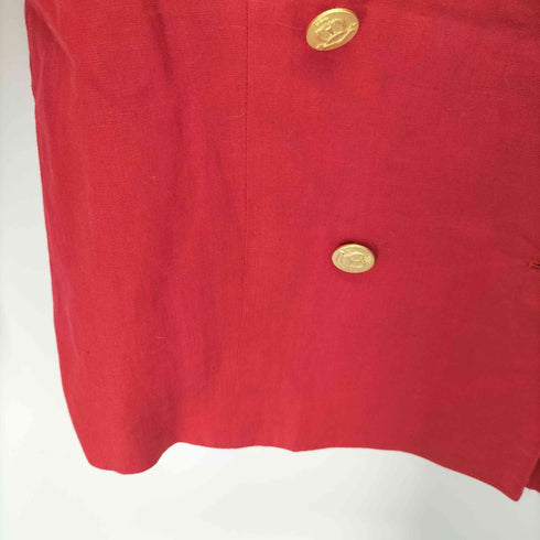 インゲボルグ INGEBORG リネン100 金ボタン ノーカラーセットアップ レディース