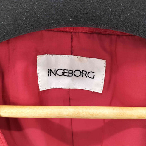 インゲボルグ INGEBORG リネン100 金ボタン ノーカラーセットアップ レディース