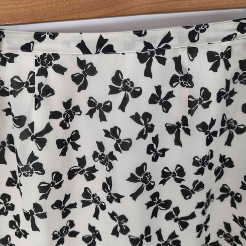 インゲボルグ INGEBORG リボン柄 アシンメトリースカート レディース