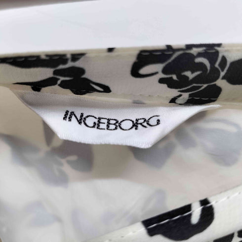 インゲボルグ INGEBORG リボン柄 アシンメトリースカート レディース