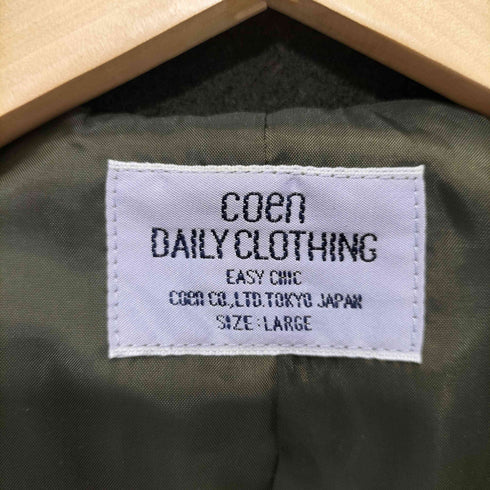 コーエン coen カバーリングウールショートPコート レディース LARGE