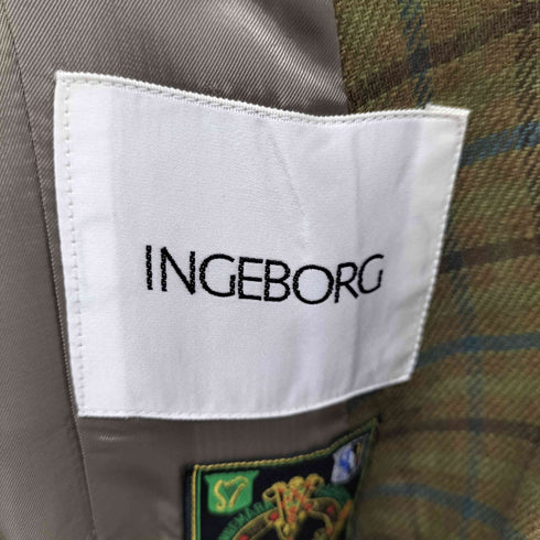 インゲボルグ INGEBORG リネン100 チェック柄 セットアップ レディース