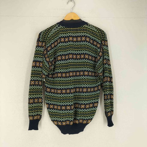ユナイテッドカラーズオブベネトン UNITED COLORS OF BENETTON MADE IN ITALY 90S~ ノルディック柄コットンカーディガン メンズ S