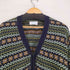 ユナイテッドカラーズオブベネトン UNITED COLORS OF BENETTON MADE IN ITALY 90S~ ノルディック柄コットンカーディガン メンズ S