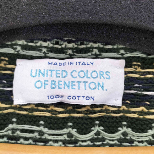 ユナイテッドカラーズオブベネトン UNITED COLORS OF BENETTON MADE IN ITALY 90S~ ノルディック柄コットンカーディガン メンズ S