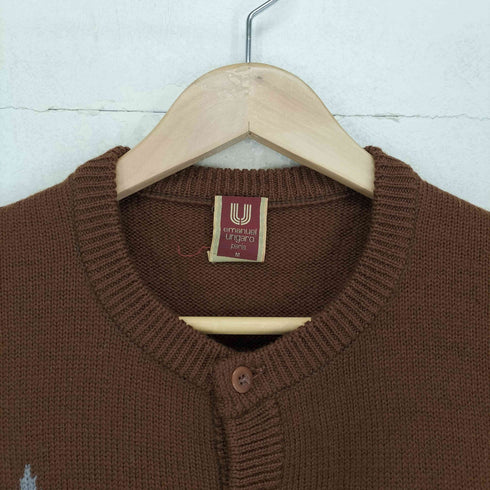 ウンガロ ungaro 70~80S フロントデザインハーフボタンニット メンズ M