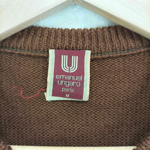 ウンガロ ungaro 70~80S フロントデザインハーフボタンニット メンズ M