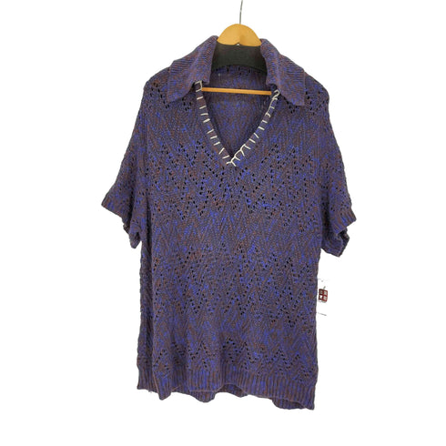 CAMPHOR WOOD スキッパーステッチサマーニットシャツ メンズ JPN:M