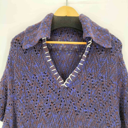 CAMPHOR WOOD スキッパーステッチサマーニットシャツ メンズ JPN:M
