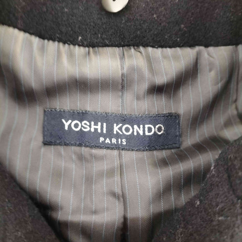 YOSHI KONDO ムートン襟付きピーコート レディース