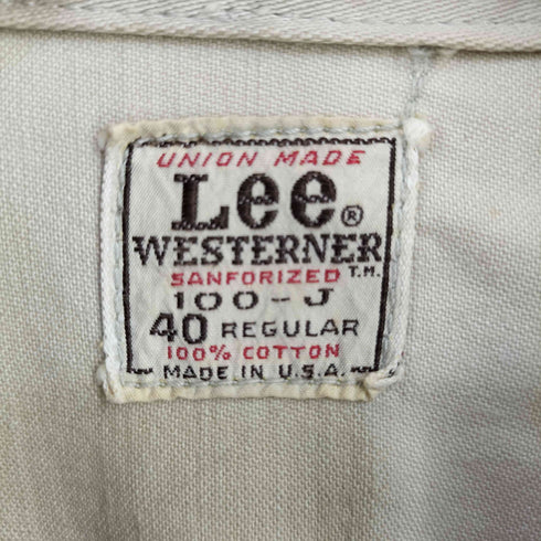 リー Lee 60S WESTERNER 100-J JACKET ジャケット メンズ 40