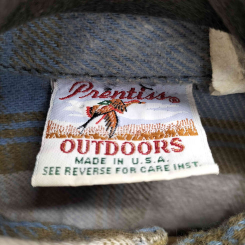 プレンティス Prentiss outdoors usa製 チェック ネルシャツ メンズ import:L