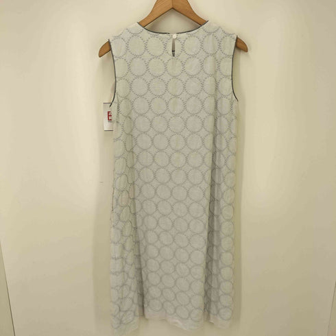 ミナペルホネン mina perhonen 18SS タンバリン サークル刺しゅう コットン リネン ワンピース レディース 36