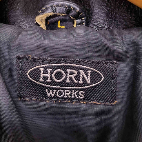 ホーンワークス HORN WORKS 本革 テーラード ジャケット メンズ import:L