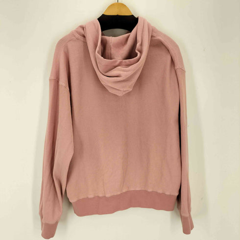 WOKE EDGE Washed Thermal Zip HoodieサーマルZIP UPパーカー メンズ L