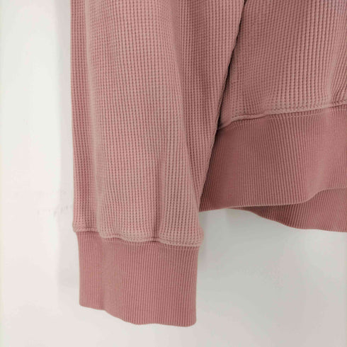 WOKE EDGE Washed Thermal Zip HoodieサーマルZIP UPパーカー メンズ L