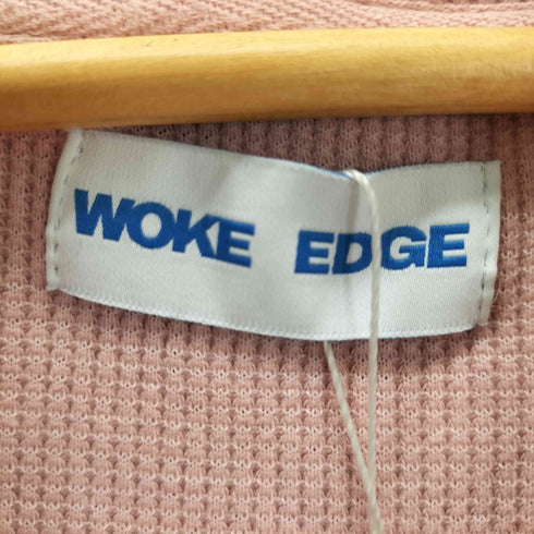 WOKE EDGE Washed Thermal Zip HoodieサーマルZIP UPパーカー メンズ L