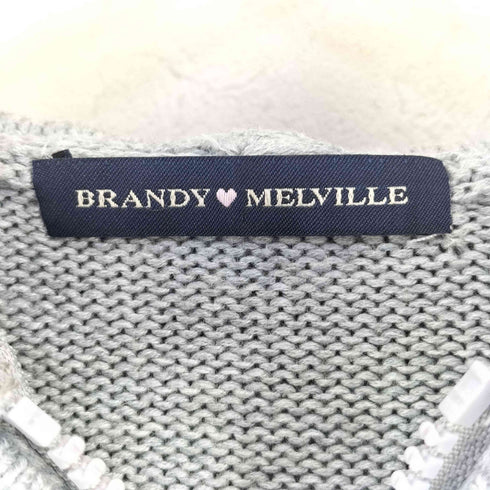 BRANDY MELVILLE ニット ジップアップパーカー レディース