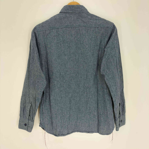 シュガーケーン SUGAR CANE フラップポケット 猫目ボタン L/S レギュラーカラー シャツ メンズ import:S
