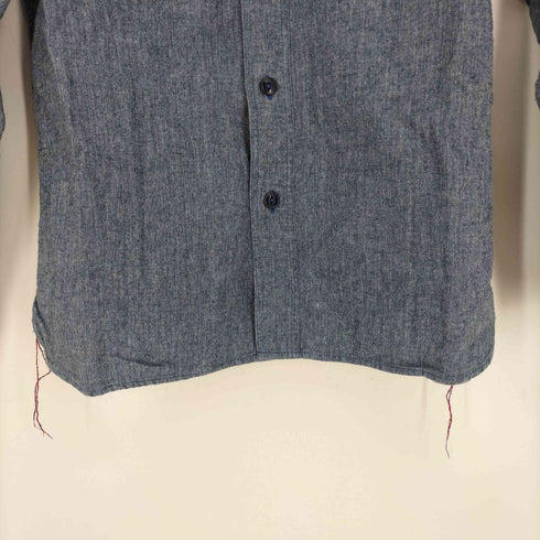 シュガーケーン SUGAR CANE フラップポケット 猫目ボタン L/S レギュラーカラー シャツ メンズ import:S