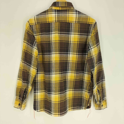 キャッツポウ CATS PAW 東洋 マドラスチェック ロゴワッペン フラップポケット 猫目ボタン フランネルシャツ メンズ import:S