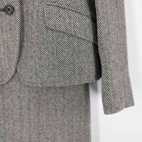 ラルフローレン RALPH LAUREN ヘリンボーン テーラード スカート セットアップ レディース JPN:9号