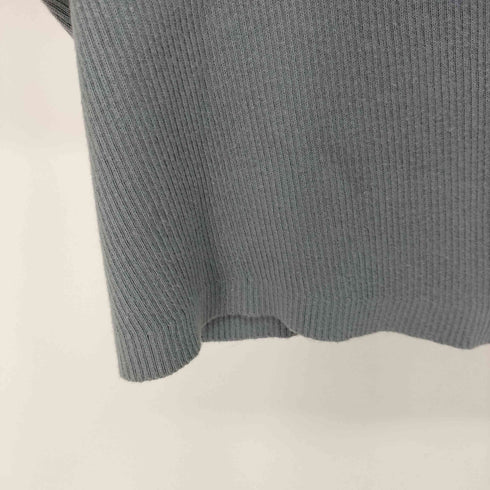 カルバンクラインジーンズ Calvin Klein Jeans ロゴ刺繍 カットアウトリブニットミニTシャツ レディース import:S