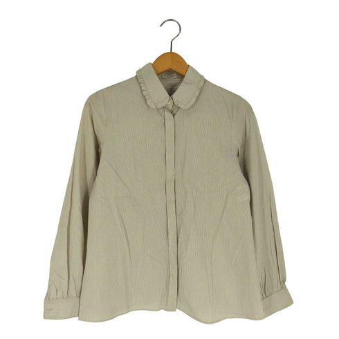 マッキントッシュフィロソフィー MACKINTOSH PHILOSOPHY フリルカラー ストライプシャツ レディース JPN:36
