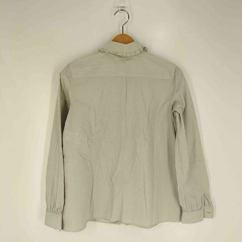 マッキントッシュフィロソフィー MACKINTOSH PHILOSOPHY フリルカラー ストライプシャツ レディース JPN:36