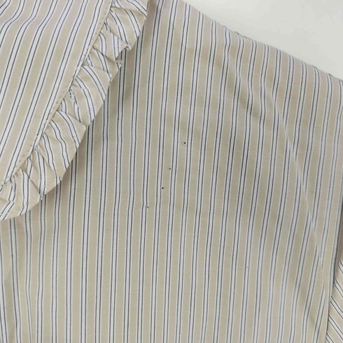 マッキントッシュフィロソフィー MACKINTOSH PHILOSOPHY フリルカラー ストライプシャツ レディース JPN:36